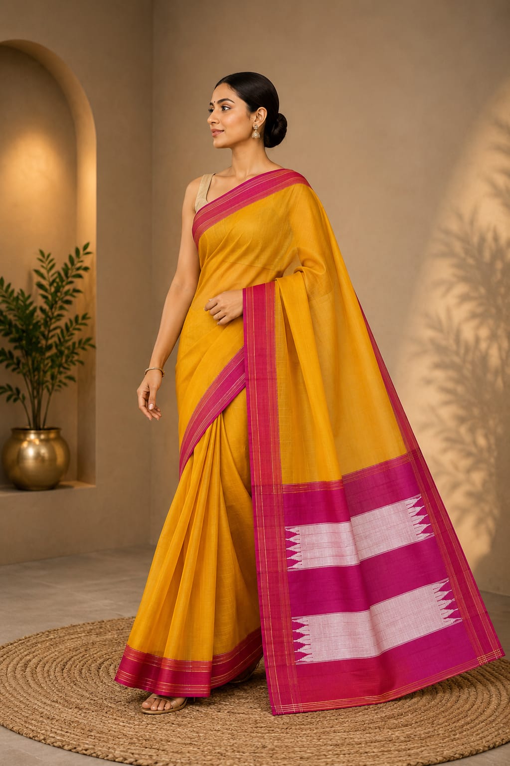 Custimised Chikkifaras Handloom Ilkal Saree — Cotton-Silk Ilkal saree